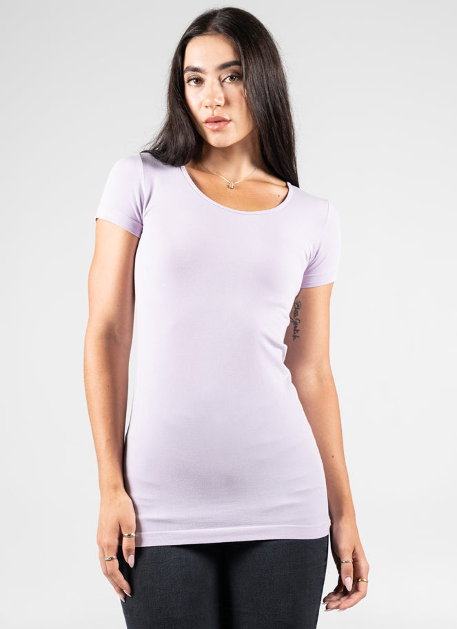 Bamboo S/S Scoop Neck Top