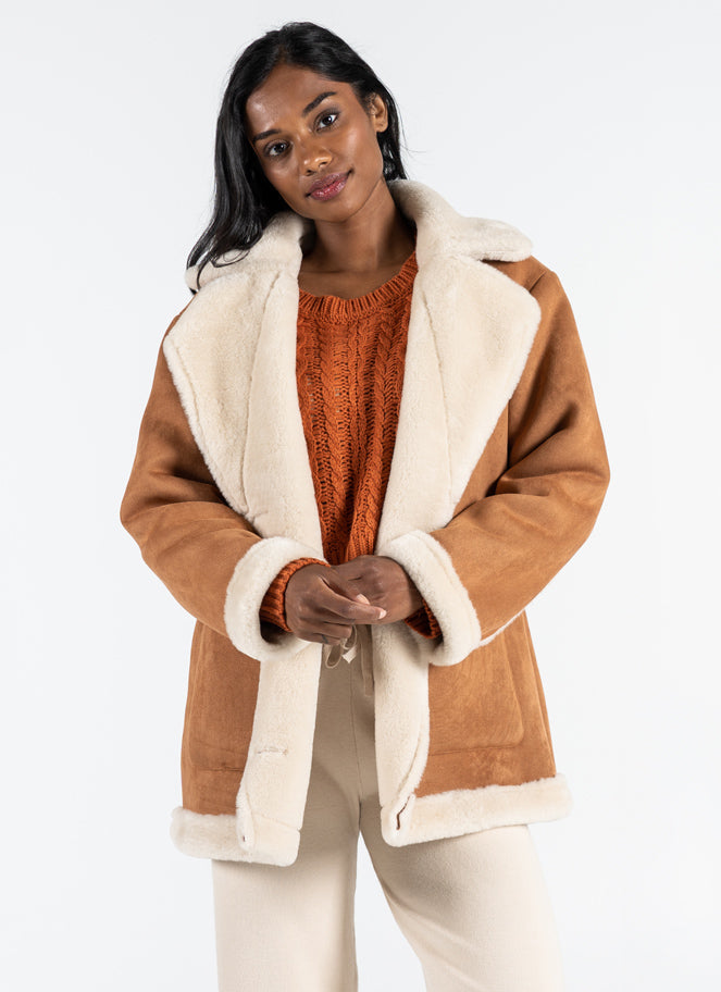 Faux Shearling Coat