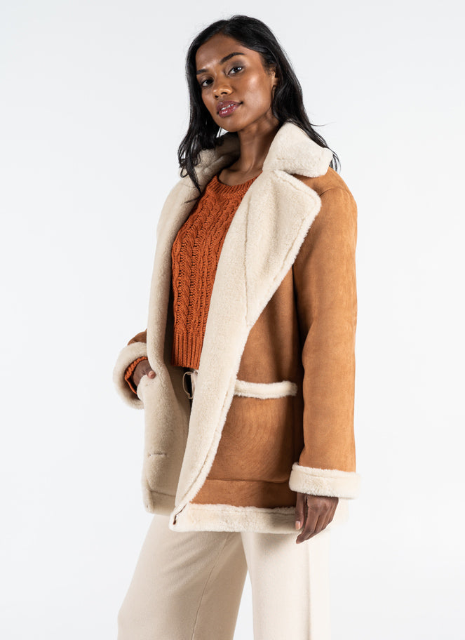 Faux Shearling Coat