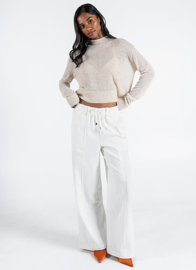 Wide Leg Tie Front Pant