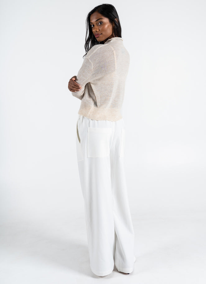 Wide Leg Tie Front Pant