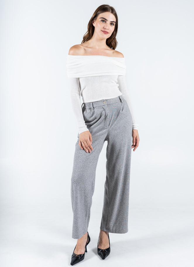 Brushed Pleat Front Pants