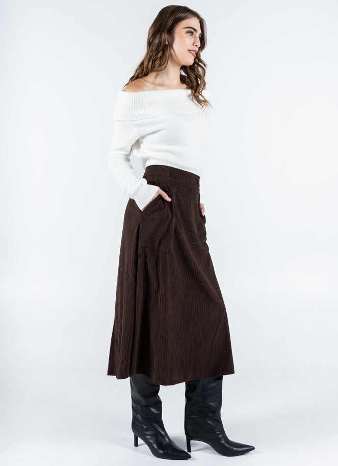 Corduroy skirt canada best sale