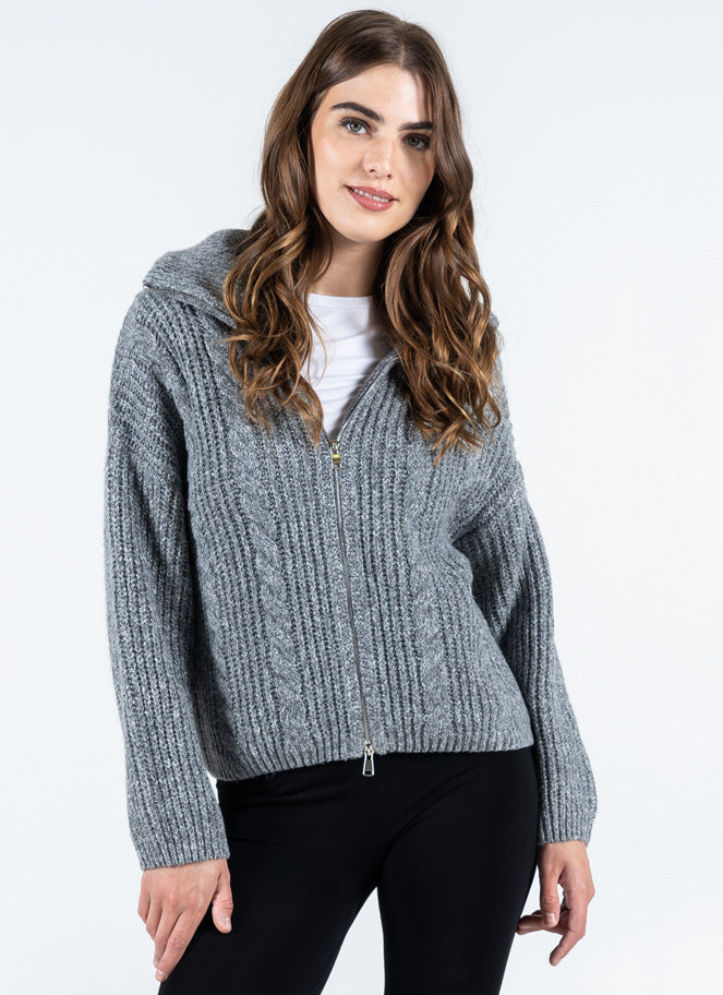 Melange Zip Front Cardigan Buy C est Moi Canada