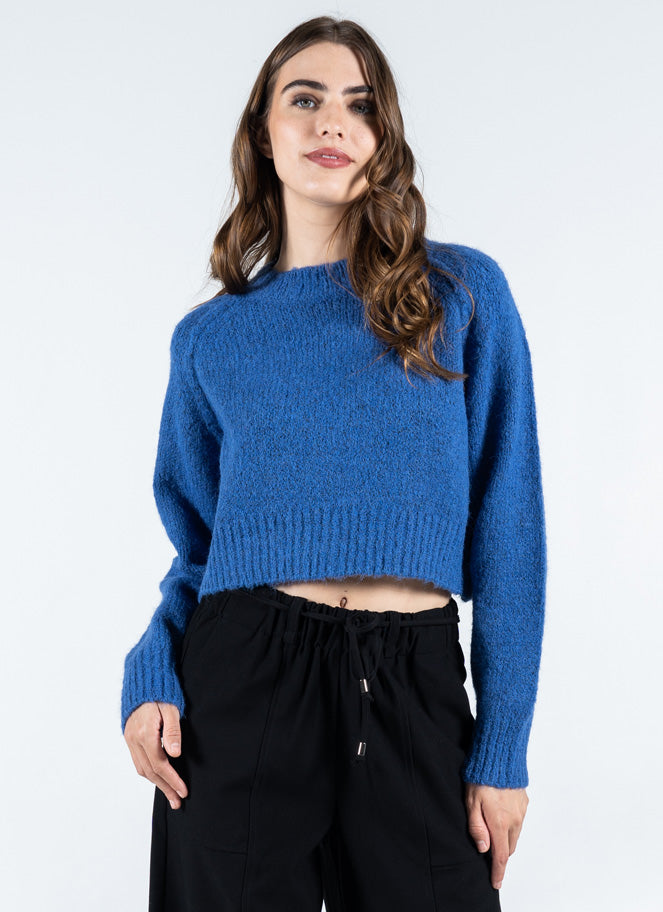 Crop Crew Neck Sweater