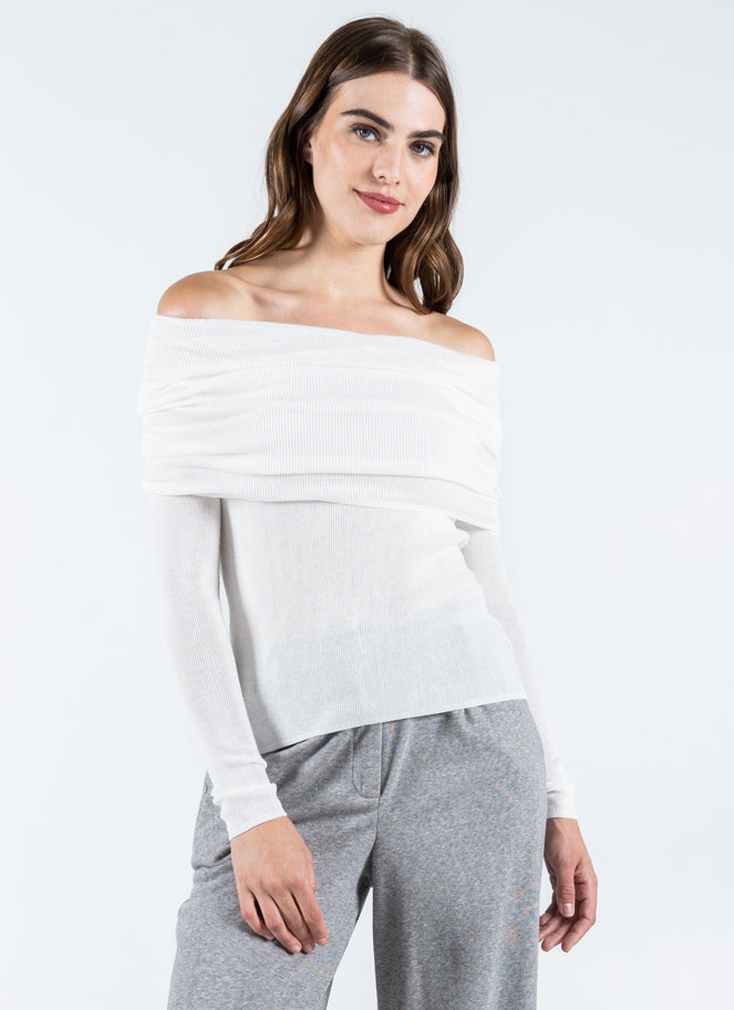 Knit Off Shoulder Top