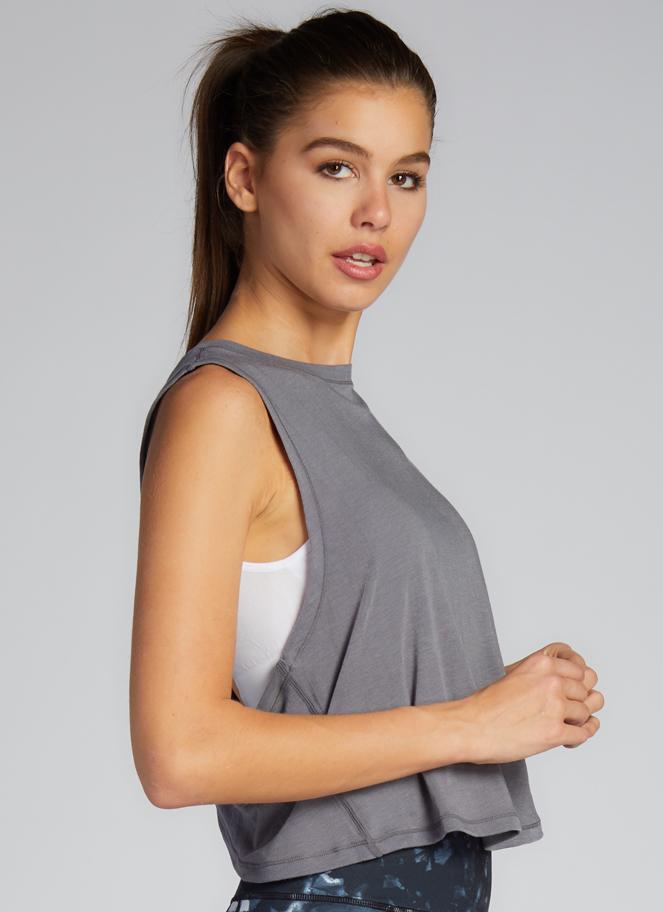 Aloe Yarn Crop Cross Back Top