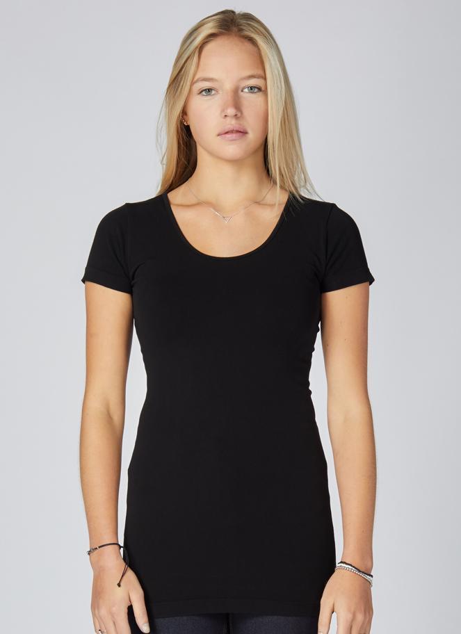 Bamboo S/S Scoop Neck Top