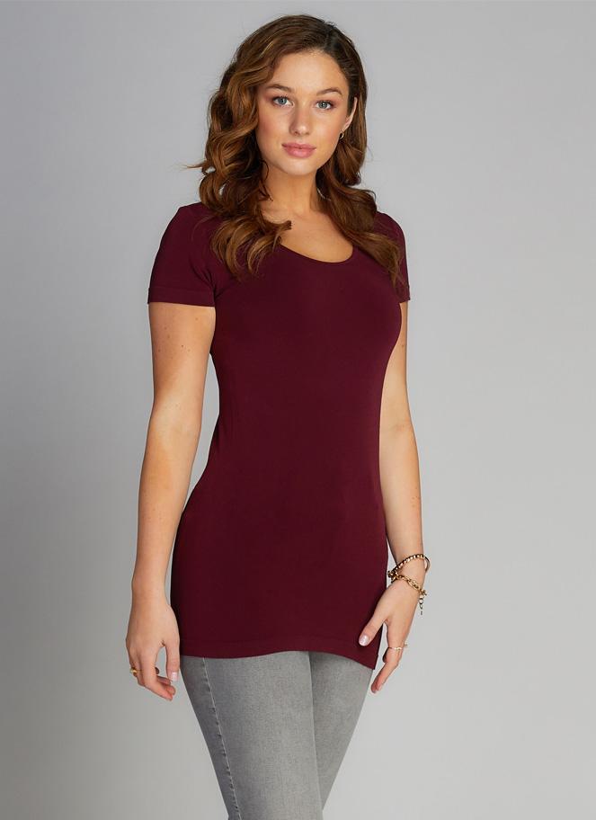 Bamboo S/S Scoop Neck Top