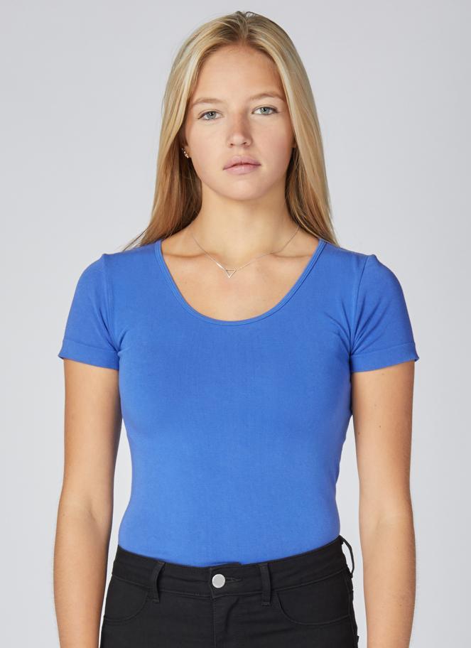 Bamboo S/S Scoop Neck Top