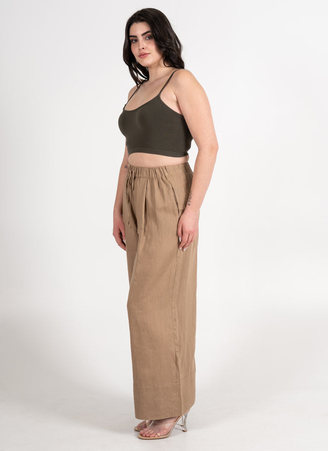 100% Linen Wide Leg Pants