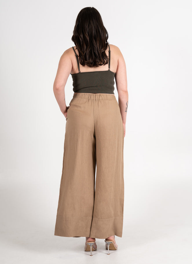 100% Linen Wide Leg Pants