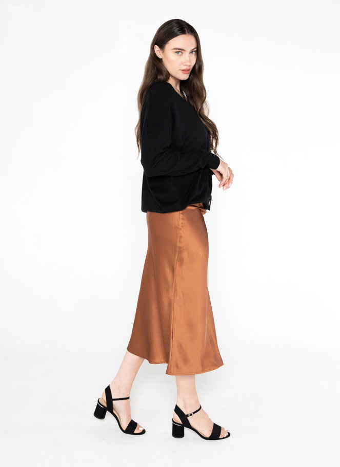 Satin Bias Skirt