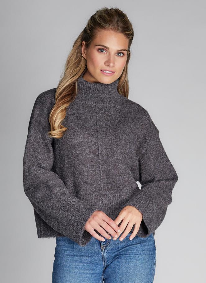 High Neck Crop Sweater
