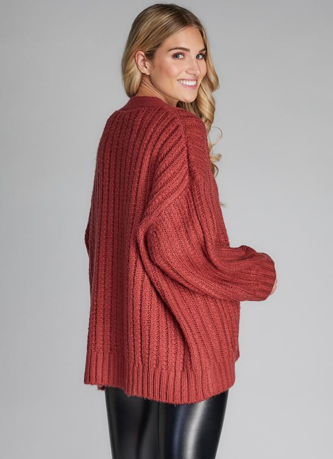 Cable Knit Button Down Cardigan