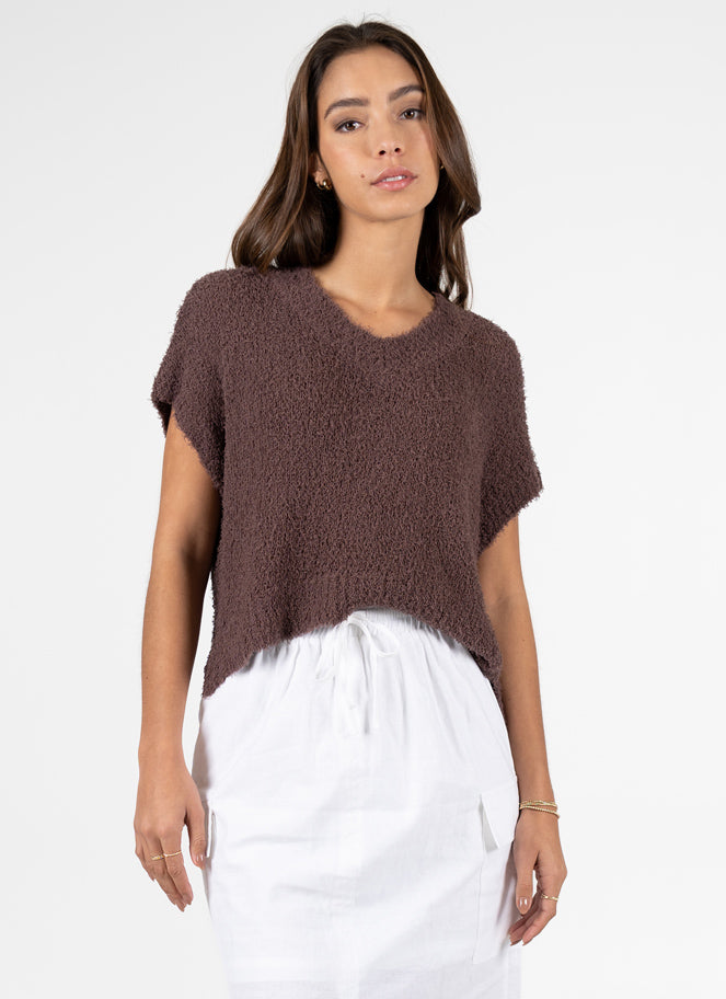 Crop V Neck Sweater