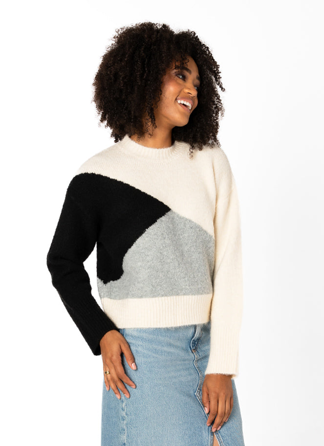 Knit Color Block Sweater