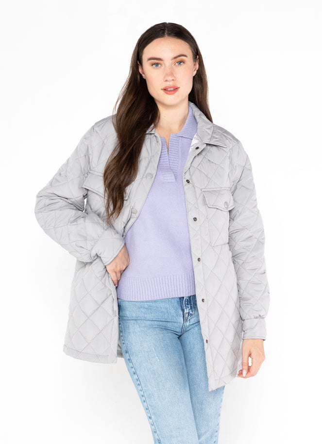 Quilt Snap Front Jacket